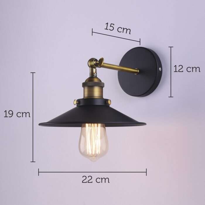 Vintage Retro Industrial Wall Light Shade Metal Lampshade Sconce Wall Lights UK - Image 2