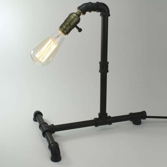 Vintage Industrial Retro Style Steel Pipe Desk Table Lamp Light Edison Steampunk - Image 2