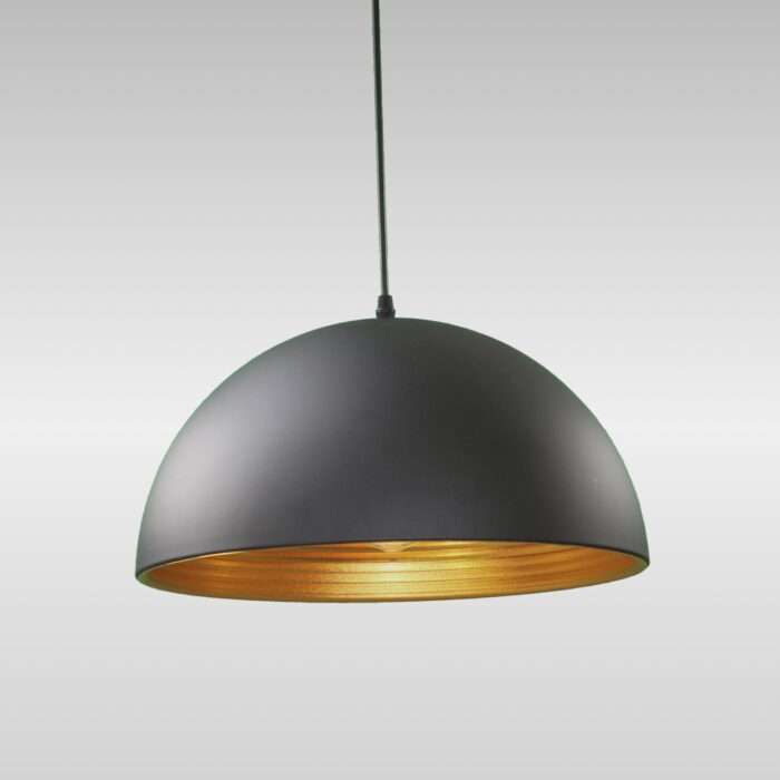 Modern Vintage Industrial Retro Loft Metal Ceiling Lamp Pendant Gold Black Dome - Image 2