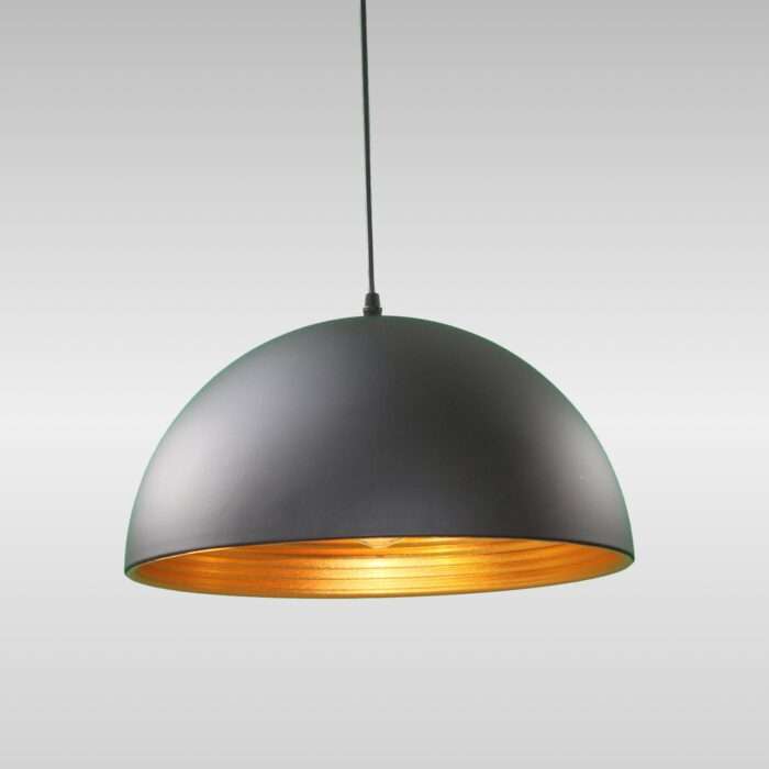 Modern Vintage Industrial Retro Loft Metal Ceiling Lamp Pendant Gold Black Dome - Image 6