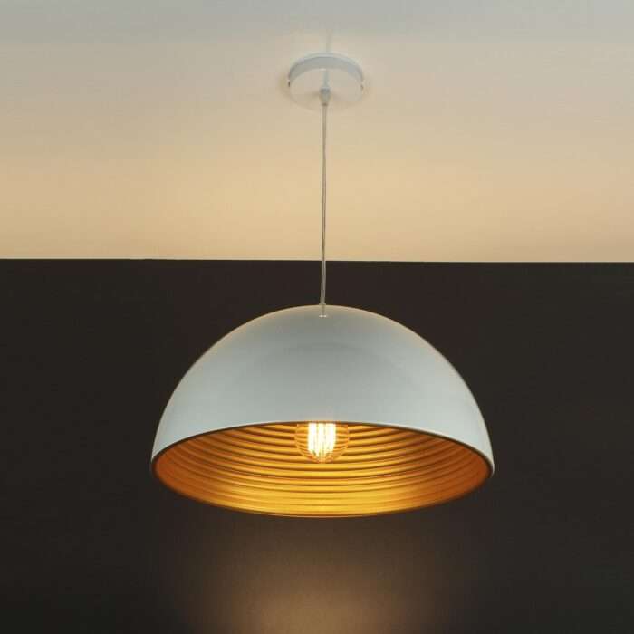 Modern Vintage Industrial Retro Loft Metal Ceiling Lamp Pendant Gold Black Dome - Image 9