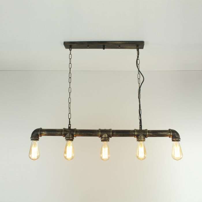 Industrial Vintage Ceiling Lights Metal Pipe Retro Loft Pendant Lamps Steampunk