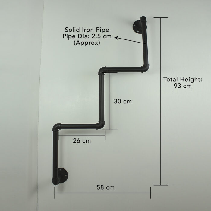 Industrial Urban Style Galvanised Steel Pipe Shelf Storage Shelving Bookcase - Image 8