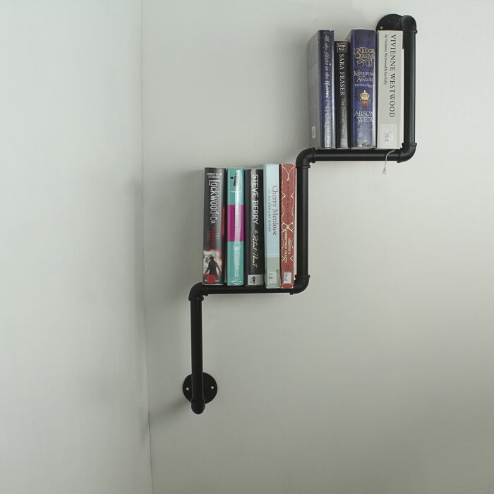 Industrial Urban Style Galvanised Steel Pipe Shelf Storage Shelving Bookcase - Image 3