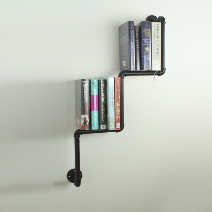 Industrial Urban Style Galvanised Steel Pipe Shelf Storage Shelving Bookcase - Image 10