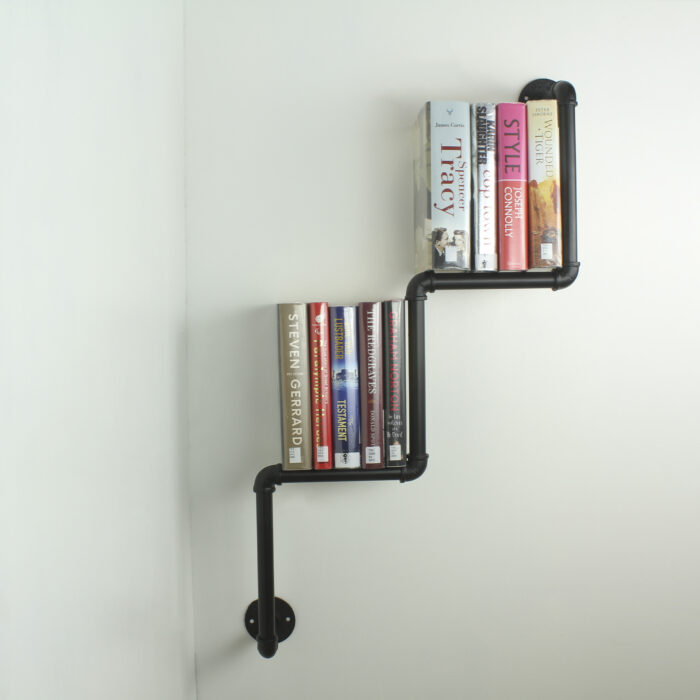 Industrial Urban Style Galvanised Steel Pipe Shelf Storage Shelving Bookcase - Image 11