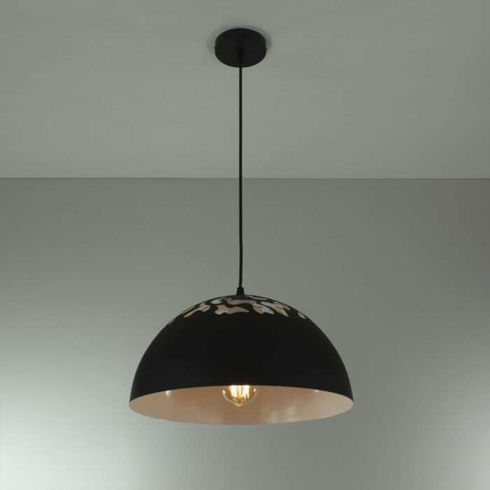 Vintage Industrial Metal Black Cut Out Shade Cafe Loft Pendant Light Lamp Shade