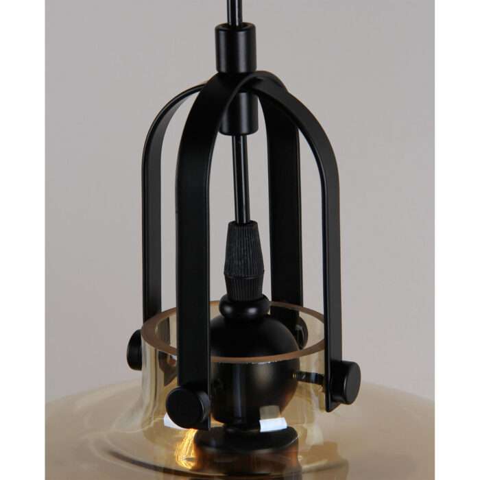 Modern Amber Vintage Industrial Retro Glass Ceiling Lamp Shade Pendant Light - Image 2