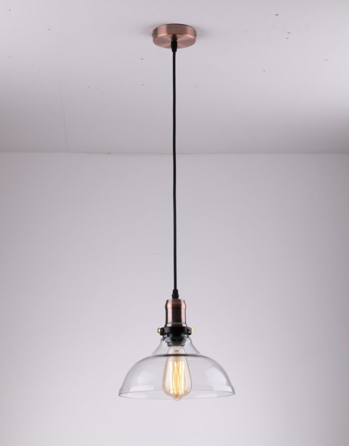 New Modern Vintage Industrial Retro Loft Glass Ceiling Lamp Shade Pendant Light - Image 6