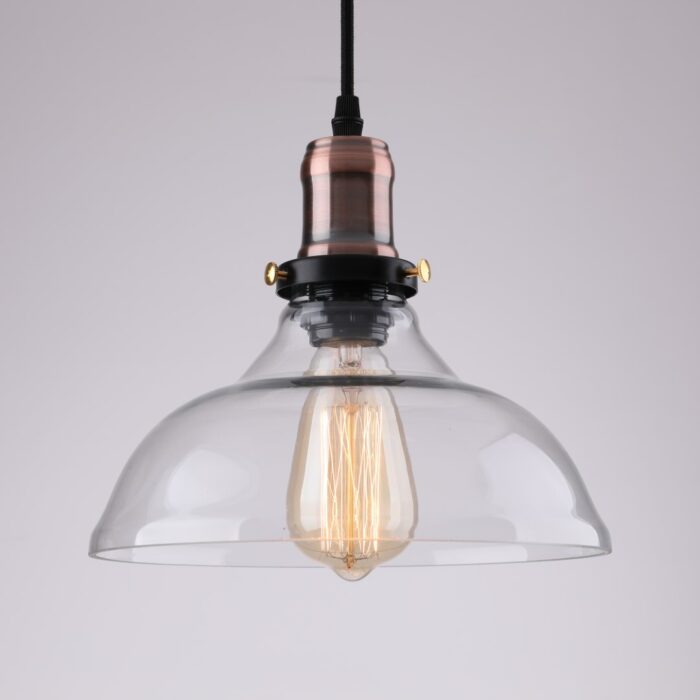 New Modern Vintage Industrial Retro Loft Glass Ceiling Lamp Shade Pendant Light - Image 7