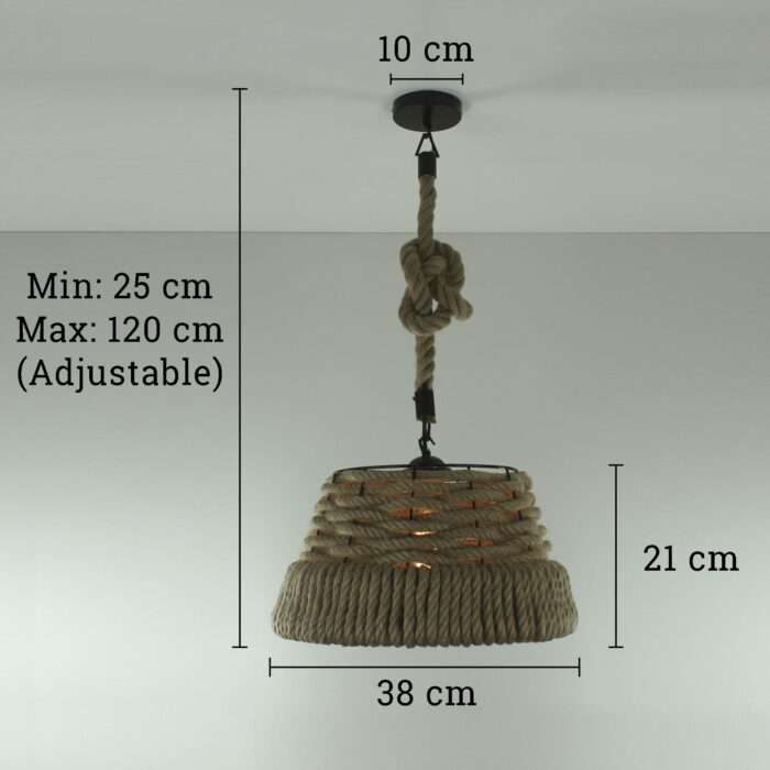 Vintage Retro Industrial Loft Hemp Rope Iron Pendant Ceiling Light Retro Lamp - Image 2