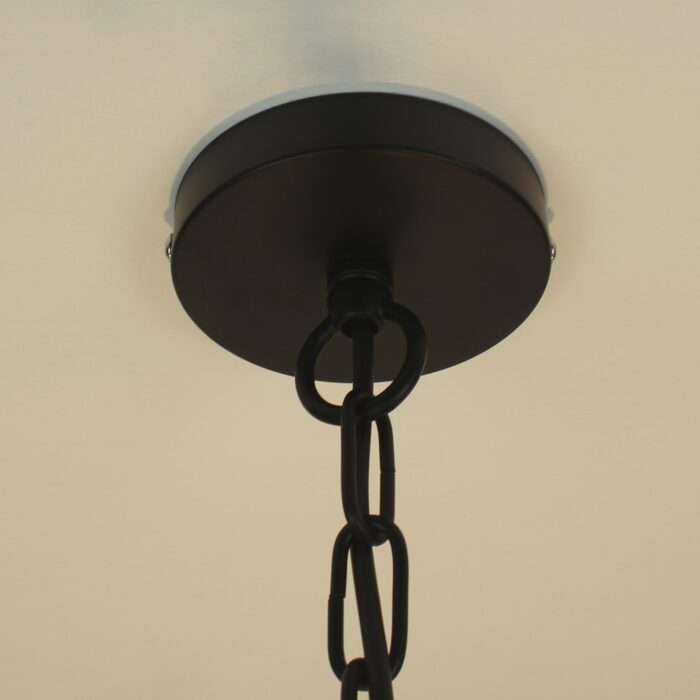 New Vintage Industrial Retro Loft Amber Glass Shade Pendant Light With Chain - Image 11