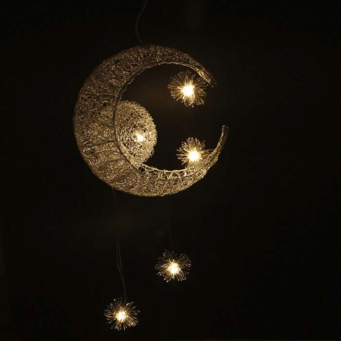 Moon & Star Children Kid Child Bedroom LED Pendant Lamp Chandelier Ceiling Light - Image 2