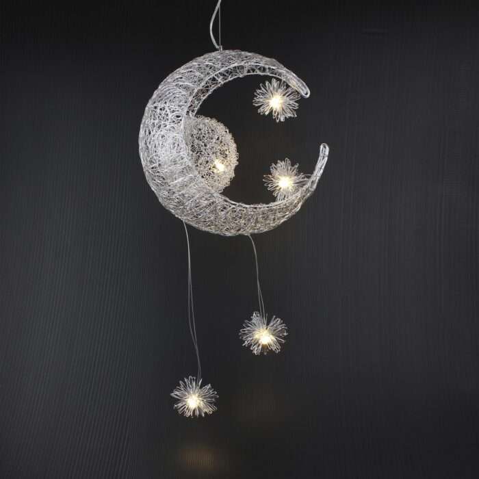 Moon & Star Children Kid Child Bedroom LED Pendant Lamp Chandelier Ceiling Light - Image 8