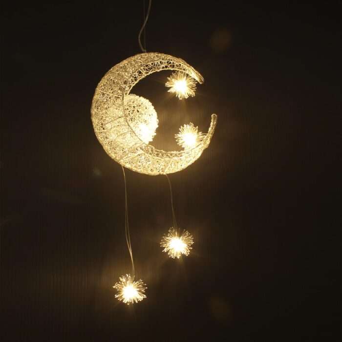 Moon & Star Children Kid Child Bedroom LED Pendant Lamp Chandelier Ceiling Light