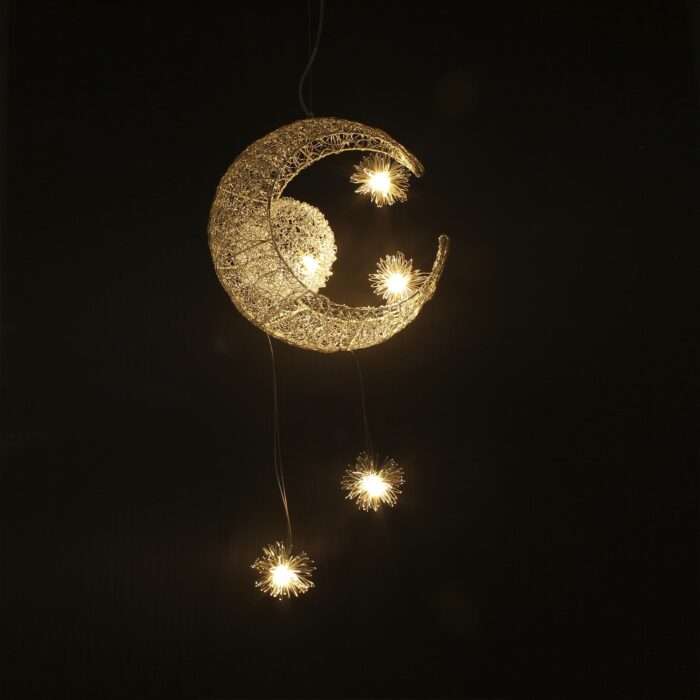 Moon & Star Children Kid Child Bedroom LED Pendant Lamp Chandelier Ceiling Light - Image 7