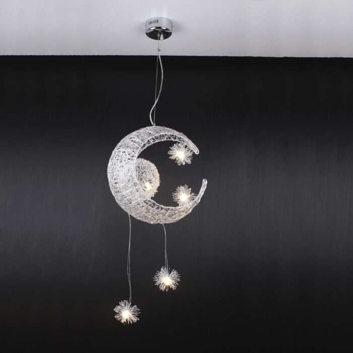 Moon & Star Children Kid Child Bedroom LED Pendant Lamp Chandelier Ceiling Light - Image 6