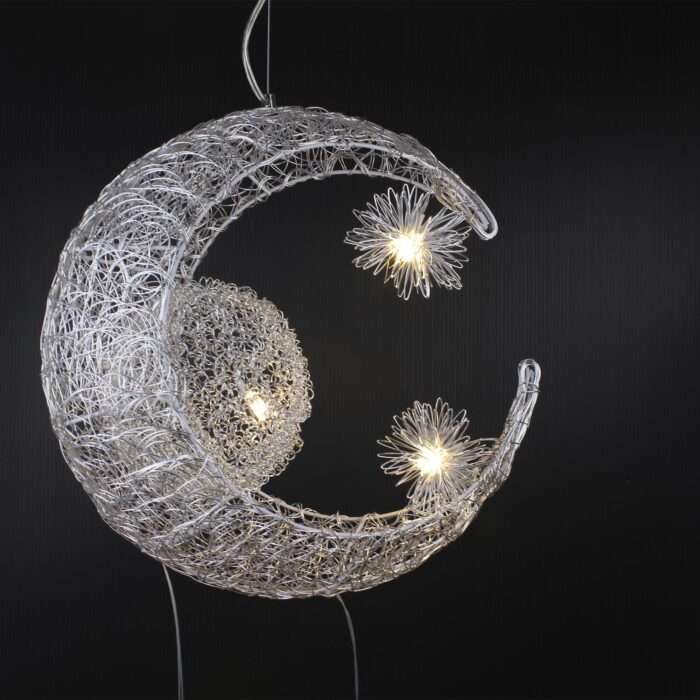 Moon & Star Children Kid Child Bedroom LED Pendant Lamp Chandelier Ceiling Light - Image 3