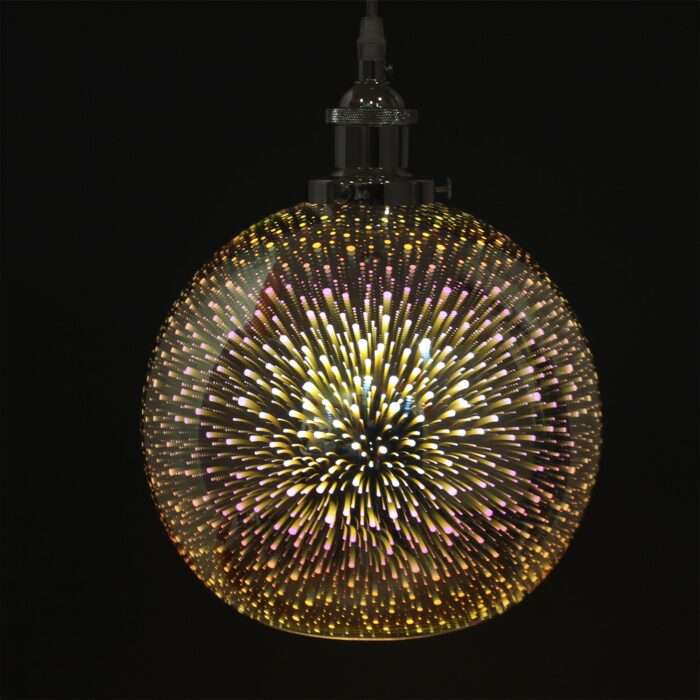 Modern 3d Colored Oberon Holographic Pendant Ceiling Light Glass Shade Multi Col - Image 3