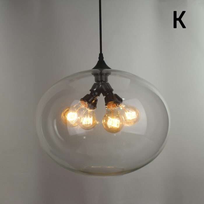 Modern Fashion Industrial Glass Shade Loft Cafe Pendant Light Ceiling Lamp - K