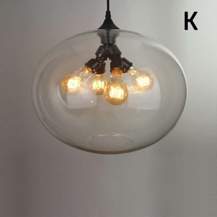 Modern Fashion Industrial Glass Shade Loft Cafe Pendant Light Ceiling Lamp - K - Image 2