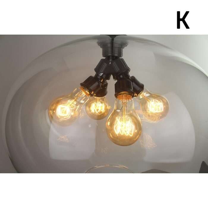 Modern Fashion Industrial Glass Shade Loft Cafe Pendant Light Ceiling Lamp - K - Image 6