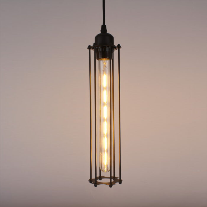 Modern Vintage Industrial Retro Loft Long Cage Corridor Ceiling Pendant Light - Image 9