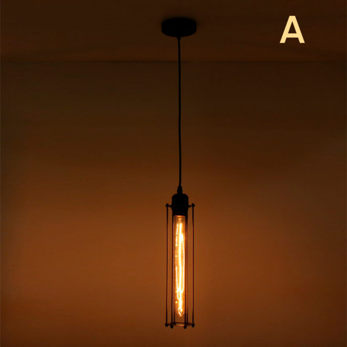 Modern Vintage Industrial Retro Loft Long Cage Corridor Ceiling Pendant Light - Image 4