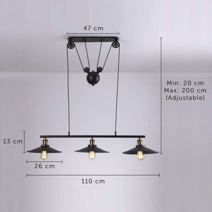 Pendant Pulley Light Industrial Vintage Ceiling Single Double Triple Island Lamp - Image 10