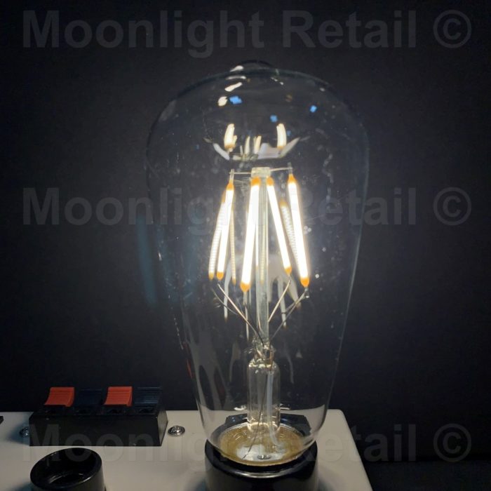 Vintage Retro Edison E27 4W 8W Screw LED Filament Light Bulb ST64 Warm White