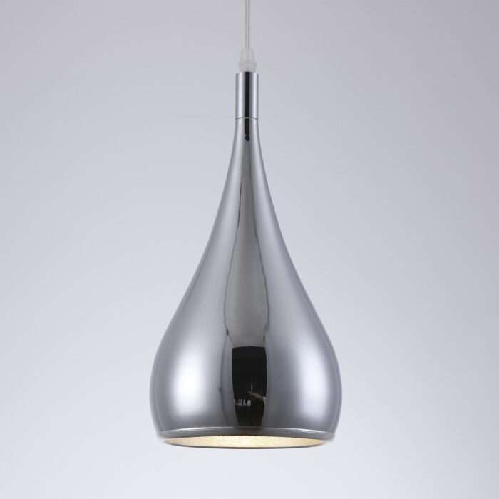 New Modern Teardrop Ceiling Pendant Light Retro Loft Black Chrome White Metal - Image 7