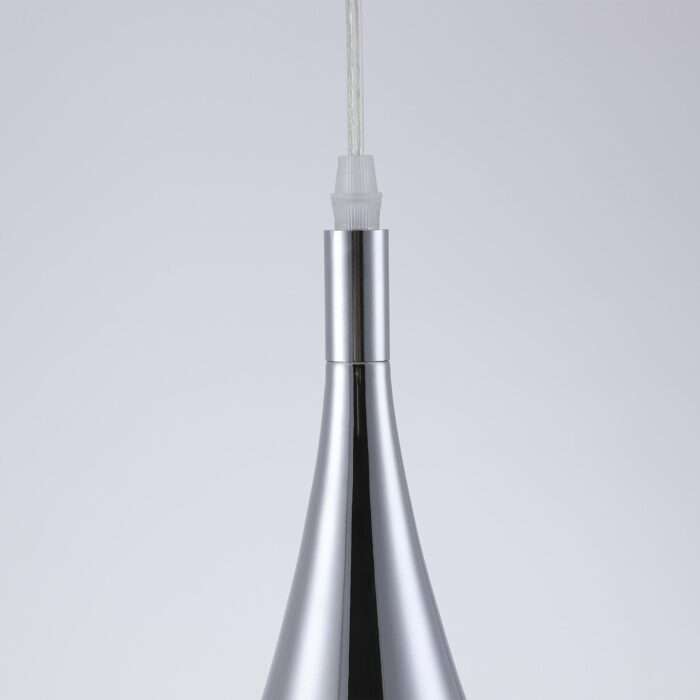 New Modern Teardrop Ceiling Pendant Light Retro Loft Black Chrome White Metal - Image 10