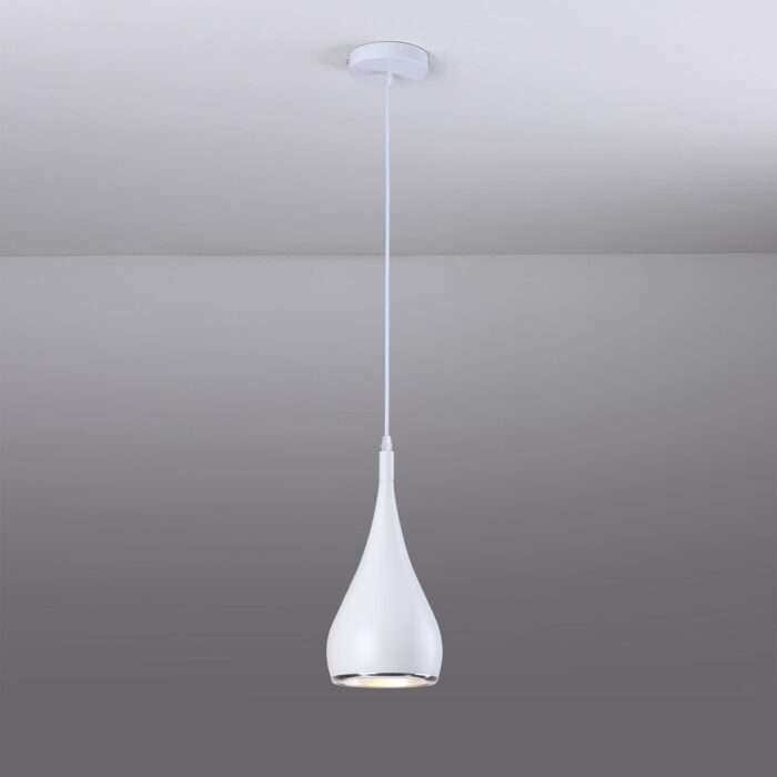 New Modern Teardrop Ceiling Pendant Light Retro Loft Black Chrome White Metal - Image 5