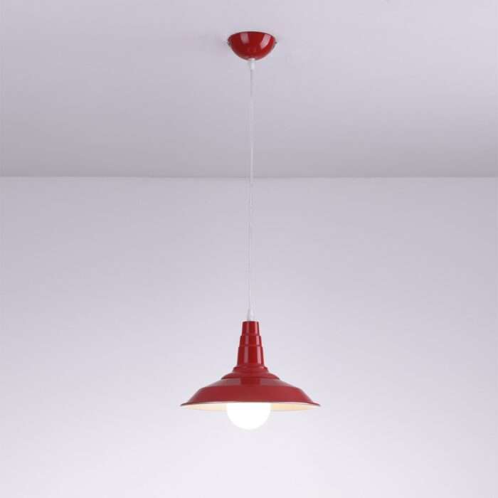 New Vintage Industrial Loft Metal Shade Pendant Light,Black,Blue,Green,Red,White - Image 4