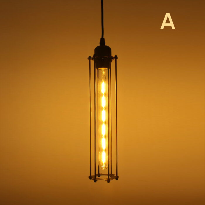 Modern Vintage Industrial Retro Loft Long Cage Corridor Ceiling Pendant Light