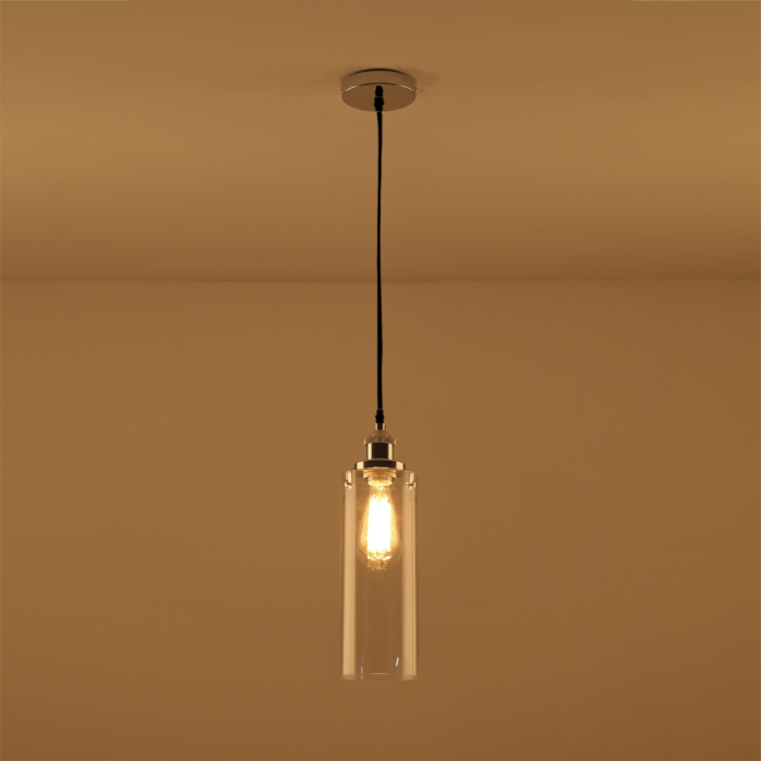 Modern Fashion Industrial Glass Shade Loft Chrome Pendant Light Ceiling Lamp - Image 2