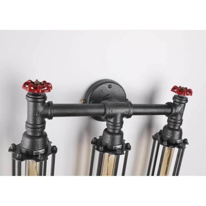 Steampunk Industrial Corridor Long Pipe Wall Lamp Retro Light Rustic Sconce - Image 11