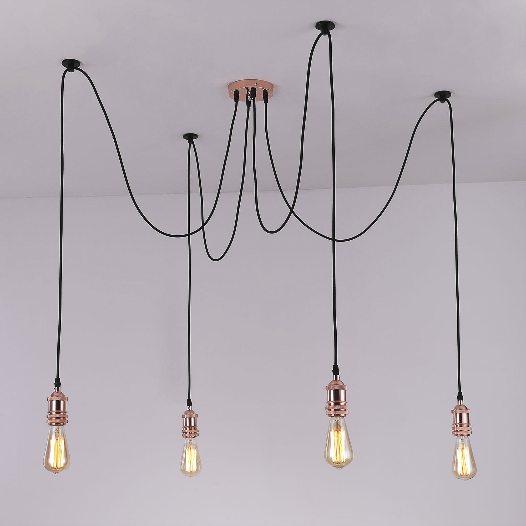 Modern Retro Industrial Vintage Spider Pendant Edison Ceiling Light Lamp Cluster