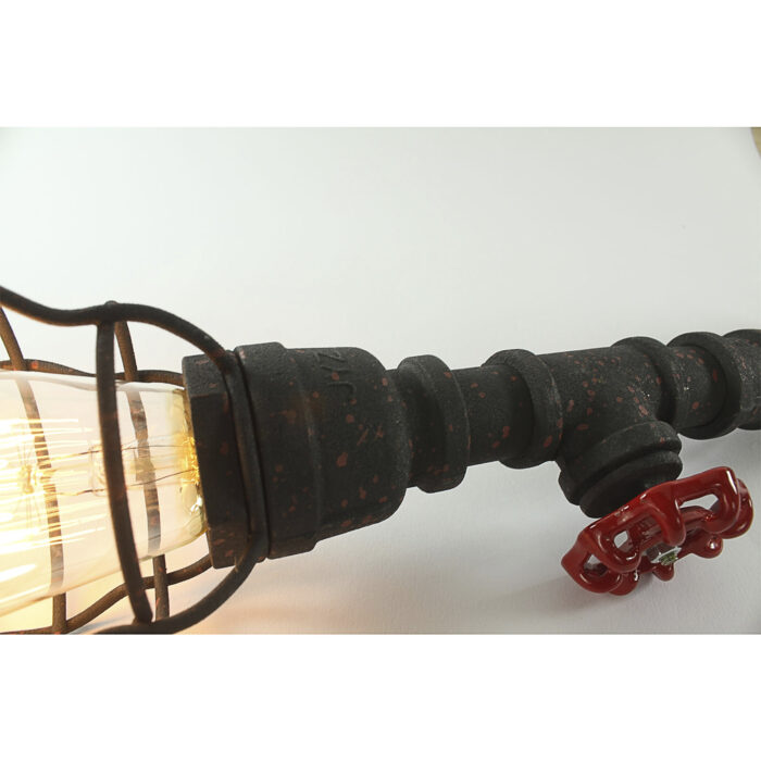 Vintage Industrial Retro Rope Water Pipe Cage Pendant Lamp Light - Image 9