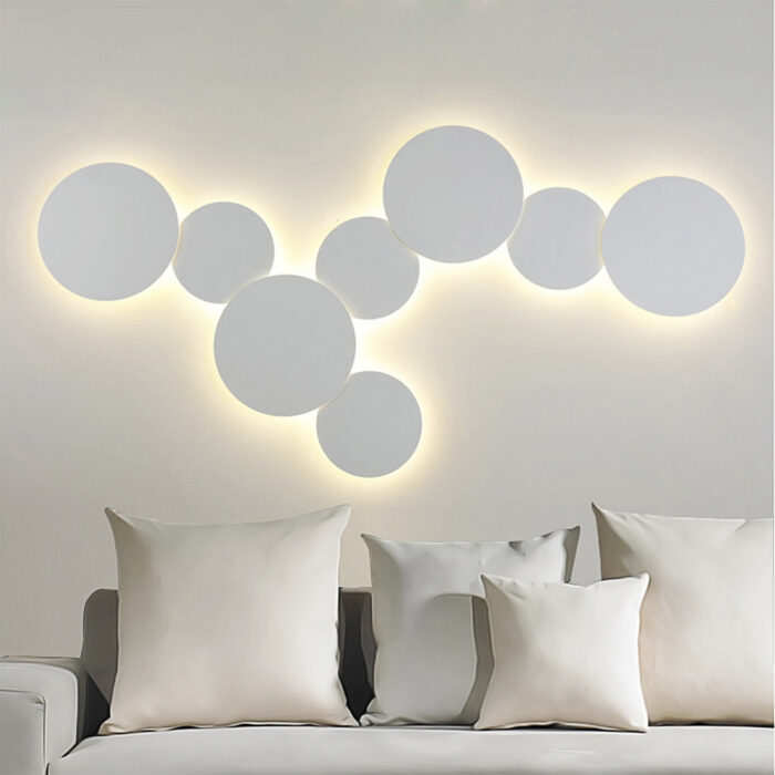 Modern White Metal Circle Round Led Wall Light 4W / 7W / 10W