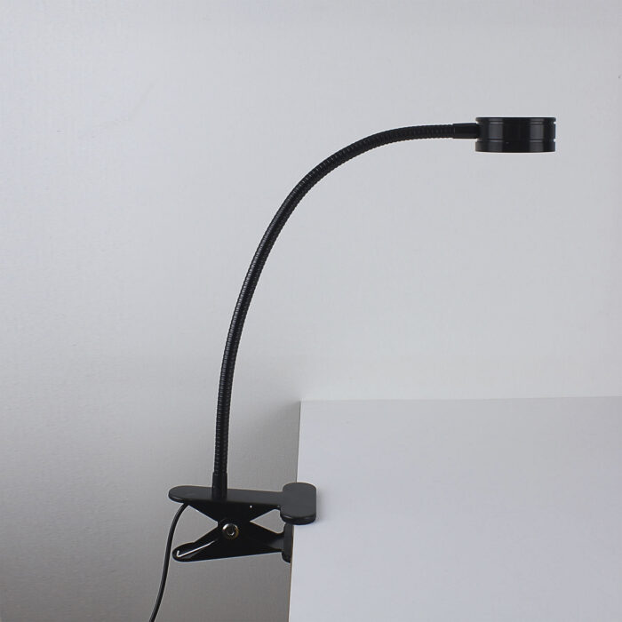 Modern Adjustable Clamp Clip On LED Reading USB Table Desk Lamp Black Chrome - Image 5