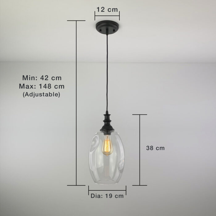 Modern Fashion Industrial Glass Shade Loft Cafe Pendant Light Ceiling Lamp New - Image 7