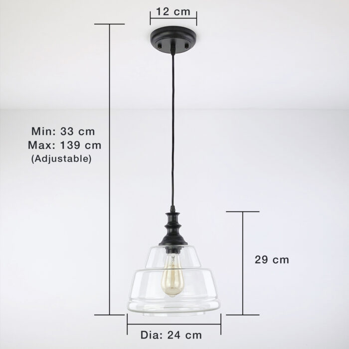 Modern Fashion Industrial Glass Shade Loft Cafe Pendant Light Ceiling Lamp New - Image 7