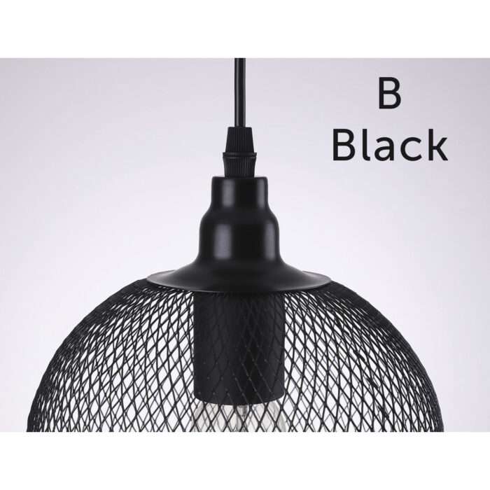 Hanging Ceiling Light Fitting Mesh Shades Pendant Living Room Light LED Bulb A+ - Image 3