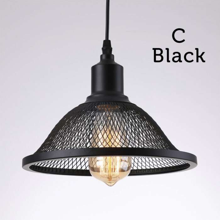 Hanging Ceiling Light Fitting Mesh Shades Pendant Living Room Light LED Bulb A+