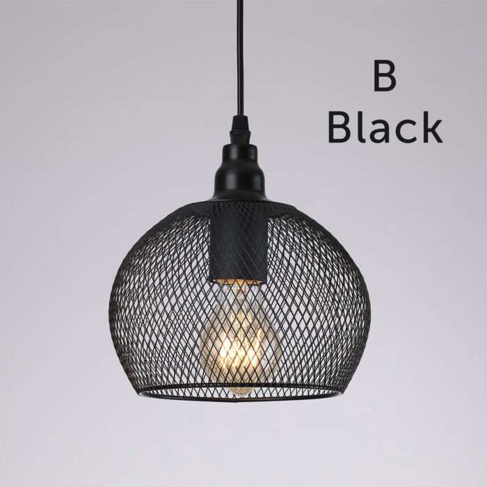 Hanging Ceiling Light Fitting Mesh Shades Pendant Living Room Light LED Bulb A+