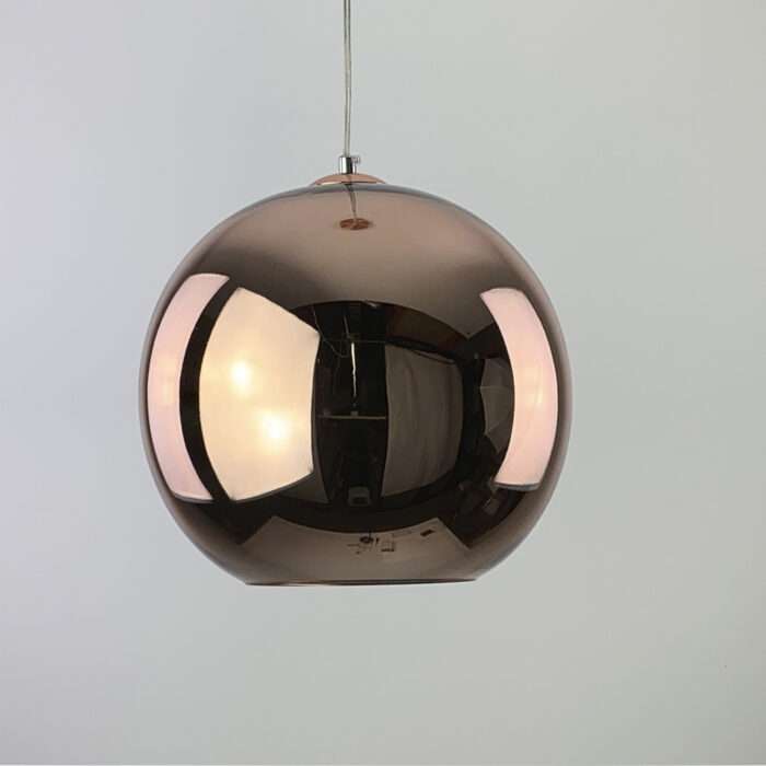 Modern Fashion Mirror Copper Round Ball Glass Shade Pendant Light Ceiling Lamp