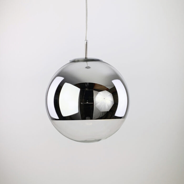 Modern Fashion Mirror Chrome Round Ball Glass Shade Pendant Light Ceiling Lamp