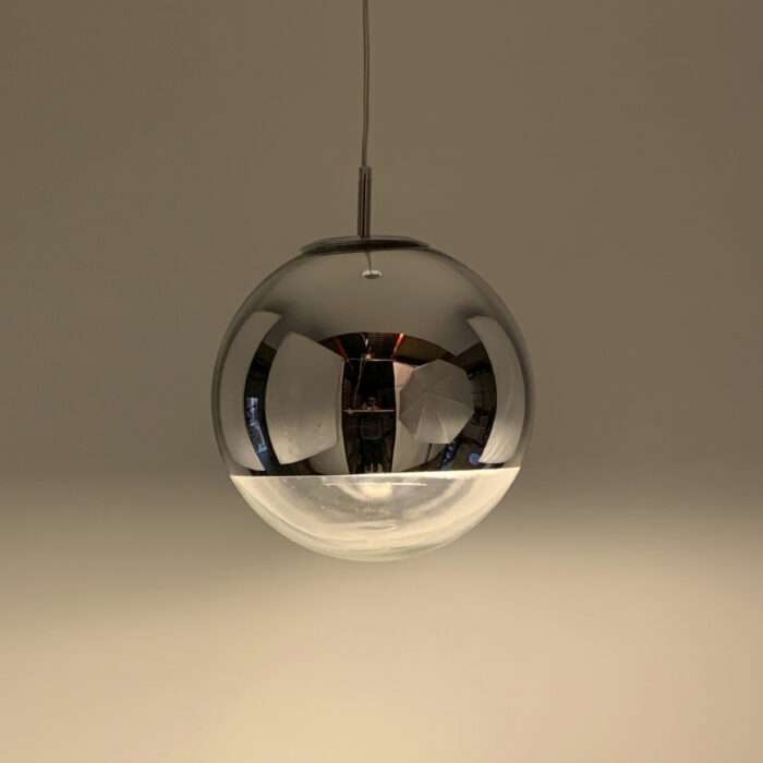 Modern Fashion Mirror Chrome Round Ball Glass Shade Pendant Light Ceiling Lamp - Image 2