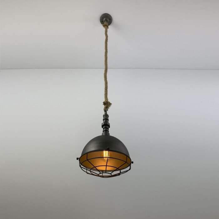 Industrial Pendant Lamp Retro Vintage Edison Rope Shade Ceiling Light - Image 3